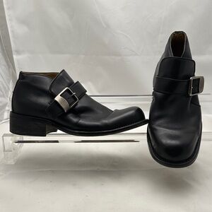 Kenneth Cole Black Leather Monk Strap Ankle Boots - Men's 9.5